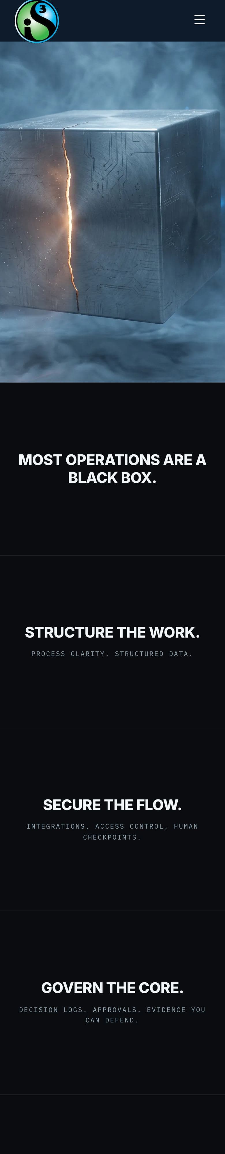 The is3.co.uk website at phone width